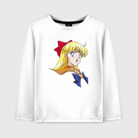 Детский лонгслив хлопок с принтом Sailor Venus в Рязани, 100% хлопок | круглый вырез горловины, полуприлегающий силуэт, длина до линии бедер | anime manga | minako | retro | sailor | sailor moon | sailor v | sailor venus | venus | аниме | вайфу | венера | луна в матроске | манга | минако | отаку | ретро | сейлар | сейлор | сейлор венера | сейлор ви | сейлор мун | сейлр