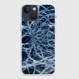 Чехол для iPhone 13 mini с принтом Нервная система в Рязани,  |  | big picture | exclusive merch | картинки | клетки | линии | мозг | нейроны | прикольные | пульс | сеть | текстуры | точки | тренды | узоры