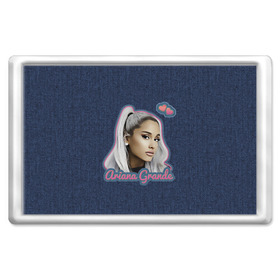 Магнит 45*70 с принтом Ariana Grande Jeans в Рязани, Пластик | Размер: 78*52 мм; Размер печати: 70*45 | Тематика изображения на принте: ariana grande | grande | heart | jeans | pink | team | ариана гранде | гранде | джинса | джинсовый | джинсы | для фанатов | надпись | попса | розовый | сердечки | синий | текстура | фанатам