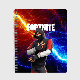 Тетрадь с принтом FORTNITE x IKONIK ФОРТНАЙТ ИКОНИК в Рязани, 100% бумага | 48 листов, плотность листов — 60 г/м2, плотность картонной обложки — 250 г/м2. Листы скреплены сбоку удобной пружинной спиралью. Уголки страниц и обложки скругленные. Цвет линий — светло-серый
 | Тематика изображения на принте: deadmau5 | fortnite | fortnite 2 | fortnite x маршмелло | ikonik | marshmello | ninja | ninja streamer | raven | travis scott | ворон | иконик | ниндзя | пили | рейвен | трэвис скотт | фортнайт