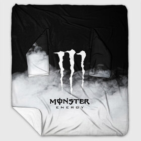 Плед с рукавами с принтом MONSTER ENERGY BLACK в Рязани, 100% полиэстер | Закругленные углы, все края обработаны. Ткань не мнется и не растягивается. Размер 170*145 | brend | green | monster energy | андреналин | бренд | зеленый | логотип | монстр | напиток | энергетик | энергия