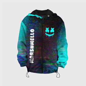 Детская куртка 3D с принтом MARSHMELLO МАРШМЕЛЛОУ в Рязани, 100% полиэстер | застежка — молния, подол и капюшон оформлены резинкой с фиксаторами, по бокам — два кармана без застежек, один потайной карман на груди, плотность верхнего слоя — 90 г/м2; плотность флисового подклада — 260 г/м2 | face | logo | marsh | marshmallow | marshmello | marshmelo | mello | smile | лицо | лого | маршмеллов | маршмеллоу | маршмеллу | маршмело | маршмелов | маршмелоу | маска | музыка | рожица | символ | смайл | улыбка