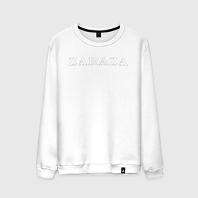 Мужской свитшот хлопок с принтом Zaraza в Рязани, 100% хлопок |  | mem | zara | zaraza | зараза | мем | мемы | надпись | настроение | прикол | смех