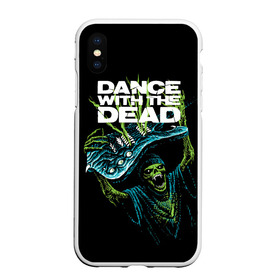 Чехол для iPhone XS Max матовый с принтом DANCE WITH THE DEAD в Рязани, Силикон | Область печати: задняя сторона чехла, без боковых панелей | Тематика изображения на принте: dance with | dance with the dead | rock | the dead | музыка | рок