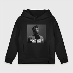 Детское худи Oversize хлопок с принтом JUICE WRLD R.I.P. в Рязани, френч-терри — 70% хлопок, 30% полиэстер. Мягкий теплый начес внутри —100% хлопок | боковые карманы, эластичные манжеты и нижняя кромка, капюшон на магнитной кнопке | die | jucie | juice | legends | never | wrld | ворлд | врлд | джус | джуси