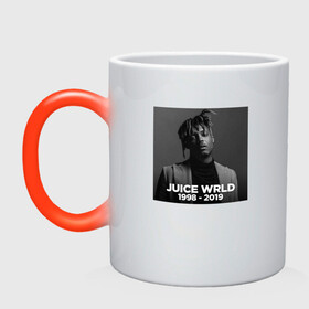 Кружка хамелеон с принтом JUICE WRLD R.I.P. в Рязани, керамика | меняет цвет при нагревании, емкость 330 мл | Тематика изображения на принте: die | jucie | juice | legends | never | wrld | ворлд | врлд | джус | джуси