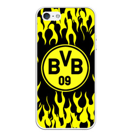 Чехол для iPhone 5/5S матовый с принтом BORUSSIA. в Рязани, Силикон | Область печати: задняя сторона чехла, без боковых панелей | Тематика изображения на принте: borussia | fc | football | football club | sport | боруссия | боруссия дортмунд | дортмунда | немецкий футбольный клуб | спорт | уефа | униформа | фирменные цвета | фк | футбол | футбольный клуб