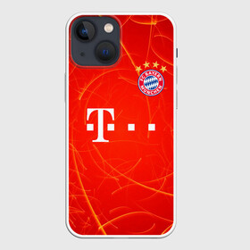 Чехол для iPhone 13 mini с принтом BAYERN MUNCHEN. в Рязани,  |  | fc | fc bayern munich | football | football club | sport | клуб германии | мюнхен | немецкий футбольный клуб | спорт | уефа | униформа | фирменные цвета | фк | футбол | футбольный клуб | футбольный клуб бавария