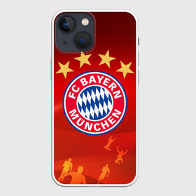 Чехол для iPhone 13 mini с принтом BAYERN MUNCHEN. в Рязани,  |  | fc | fc bayern munich | football | football club | sport | клуб германии | мюнхен | немецкий футбольный клуб | спорт | уефа | униформа | фирменные цвета | фк | футбол | футбольный клуб | футбольный клуб бавария