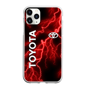 Чехол для iPhone 11 Pro Max матовый с принтом TOYOTA в Рязани, Силикон |  | toyota | авто | автомобиль | логотип | марка | машина | молния | надпись | текстура | тоета | тойота