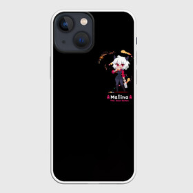 Чехол для iPhone 13 mini с принтом MALINA в Рязани,  |  | anime | azazel | hell | helltaker | justice | lucifer | malina | modeus | pandemonica | zdrada | ад | аниме | демон | демонесса | здрада | люцифер | малина | модеус | пандемоника | правосудие | хеллтейкер | хэлтейкер | цербер