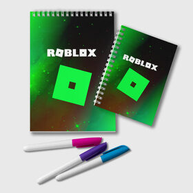 Блокнот с принтом ROBLOX РОБЛОКС в Рязани, 100% бумага | 48 листов, плотность листов — 60 г/м2, плотность картонной обложки — 250 г/м2. Листы скреплены удобной пружинной спиралью. Цвет линий — светло-серый
 | blocks | blox | game | games | logo | minecraft | mobile | online | roblocks | roblox | robux | studio | блоки | игра | игры | квадрат | квадратик | кщидщч | лого | логотип | майнкрафт | онлайн | роблокс | робукс | символ | символы | студия