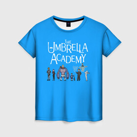 Женская футболка 3D с принтом The umbrella academy в Рязани, 100% полиэфир ( синтетическое хлопкоподобное полотно) | прямой крой, круглый вырез горловины, длина до линии бедер | dark horse comics | netflix | the umbrella academy | umbrella | академия амбрелла | белая скрипка | бен харгривз | комикс | комильфо | космобой | кракен | реджинальд харгривз | сеанс | слух