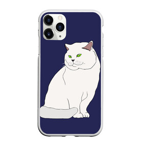 Чехол для iPhone 11 Pro Max матовый с принтом Белый британский котик в Рязани, Силикон |  | Тематика изображения на принте: cat | cute | kitten | meow | британец | британский | взгляд | друзья | животные | зверек | зверюшки | каваи | киска | котенок | котик | коты | котята | кошак | кошечки | кошки | лапы | милые | мордочка | мяу | няшные