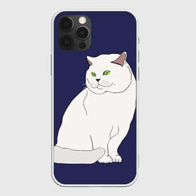Чехол для iPhone 12 Pro с принтом Белый британский котик в Рязани, силикон | область печати: задняя сторона чехла, без боковых панелей | cat | cute | kitten | meow | британец | британский | взгляд | друзья | животные | зверек | зверюшки | каваи | киска | котенок | котик | коты | котята | кошак | кошечки | кошки | лапы | милые | мордочка | мяу | няшные