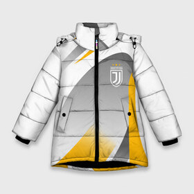 Зимняя куртка для девочек 3D с принтом Juventus Uniform в Рязани, ткань верха — 100% полиэстер; подклад — 100% полиэстер, утеплитель — 100% полиэстер. | длина ниже бедра, удлиненная спинка, воротник стойка и отстегивающийся капюшон. Есть боковые карманы с листочкой на кнопках, утяжки по низу изделия и внутренний карман на молнии. 

Предусмотрены светоотражающий принт на спинке, радужный светоотражающий элемент на пуллере молнии и на резинке для утяжки. | fc | football | fotball club | juventus | juventus uniform | sport | спорт | спортивные | униформа | фирменые цвета | фк | футбол | футбольный клуб | ювентус | ювентус униформа