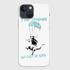 Чехол для iPhone 13 mini с принтом Banksy в Рязани,  |  | 19 | art | banksy | covid | ncov | rat | street | арт | бэнкси | вирус | коронавирус | крыса | стрит арт | уличный | художник