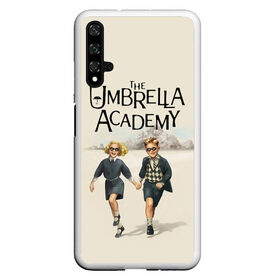 Чехол для Honor 20 с принтом The umbrella academy в Рязани, Силикон | Область печати: задняя сторона чехла, без боковых панелей | dark horse comics | netflix | the umbrella academy | umbrella | академия амбрелла | белая скрипка | бен харгривз | комикс | комильфо | космобой | кракен | реджинальд харгривз | сеанс | слух