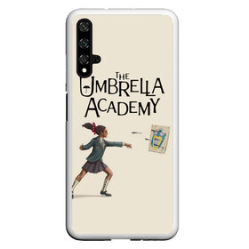 Чехол для Honor 20 с принтом The umbrella academy в Рязани, Силикон | Область печати: задняя сторона чехла, без боковых панелей | dark horse comics | netflix | the umbrella academy | umbrella | академия амбрелла | белая скрипка | бен харгривз | комикс | комильфо | космобой | кракен | реджинальд харгривз | сеанс | слух