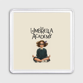 Магнит 55*55 с принтом The umbrella academy в Рязани, Пластик | Размер: 65*65 мм; Размер печати: 55*55 мм | Тематика изображения на принте: dark horse comics | netflix | the umbrella academy | umbrella | академия амбрелла | белая скрипка | бен харгривз | комикс | комильфо | космобой | кракен | реджинальд харгривз | сеанс | слух