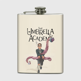 Фляга с принтом The umbrella academy в Рязани, металлический корпус | емкость 0,22 л, размер 125 х 94 мм. Виниловая наклейка запечатывается полностью | Тематика изображения на принте: dark horse comics | netflix | the umbrella academy | umbrella | академия амбрелла | белая скрипка | бен харгривз | комикс | комильфо | космобой | кракен | реджинальд харгривз | сеанс | слух