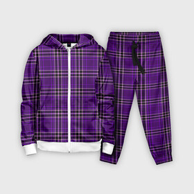 Детский костюм 3D с принтом The Gentlemen Violet в Рязани,  |  | boys | cell | gentlmen | pattern | боевик | гайричи | геометрия | джентельмены | джентльмен | квадраты | клетка | клетчатый | комедия | криминал | линии | мужские | пацанские | полоска | полосы | текстура | узор