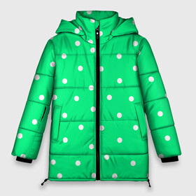 Женская зимняя куртка 3D с принтом Горошек на зеленом в Рязани, верх — 100% полиэстер; подкладка — 100% полиэстер; утеплитель — 100% полиэстер | длина ниже бедра, силуэт Оверсайз. Есть воротник-стойка, отстегивающийся капюшон и ветрозащитная планка. 

Боковые карманы с листочкой на кнопках и внутренний карман на молнии | baby | casual | girl | green | pattern | геометрия | горох | горошек | девушкам | детские | зелень | круги | круглый | кружочки | летние | лето | листья | многоточие | мятный | нежные | орнамент | пастельные | паттерн