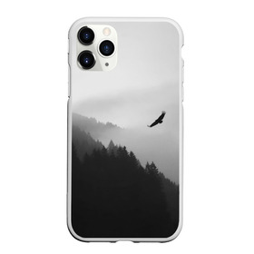 Чехол для iPhone 11 Pro Max матовый с принтом ОРЁЛ НАД ЛЕСОМ в Рязани, Силикон |  | bird | dark | fog | forest | heaven | jh k | ktc | sky | texture | деревья | животные | лес | небо | орел | природа | птица | птицы | текстуры | тёмный лес | туман