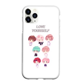 Чехол для iPhone 11 Pro матовый с принтом BTS Love Yourself в Рязани, Силикон |  | Тематика изображения на принте: bts | k pop | love | love yourself | битиес