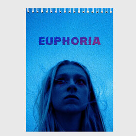 Скетчбук с принтом Euphoria в Рязани, 100% бумага
 | 48 листов, плотность листов — 100 г/м2, плотность картонной обложки — 250 г/м2. Листы скреплены сверху удобной пружинной спиралью | euphoria | hunter schafer | jules vaughn | rue bennett | zendaya | джулиус | джулс вон | зендайа | зендая | ру беннет | хантер шафер | эйфория