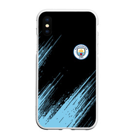 Чехол для iPhone XS Max матовый с принтом MANCHESTER CITY. в Рязани, Силикон | Область печати: задняя сторона чехла, без боковых панелей | fc | football | football club | manchester city fc | sport | английский футбольный клуб | манчестер | манчестер сити | спорт | спортивный клуб | уефа | униформа | фирменные цвета | фк | футбол | футбольный клуб