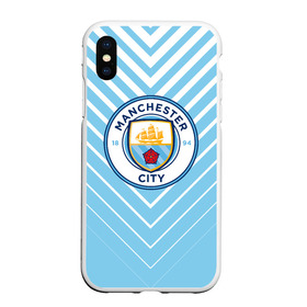 Чехол для iPhone XS Max матовый с принтом MANCHESTER CITY. в Рязани, Силикон | Область печати: задняя сторона чехла, без боковых панелей | fc | football | football club | manchester city fc | sport | английский футбольный клуб | манчестер | манчестер сити | спорт | спортивный клуб | уефа | униформа | фирменные цвета | фк | футбол | футбольный клуб