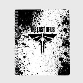 Тетрадь с принтом THE LAST OF US в Рязани, 100% бумага | 48 листов, плотность листов — 60 г/м2, плотность картонной обложки — 250 г/м2. Листы скреплены сбоку удобной пружинной спиралью. Уголки страниц и обложки скругленные. Цвет линий — светло-серый
 | game | horror | survival horror | the last | the last of us | the last of us remastered | игра | компьютерная игра | ласт | ласт оф | ласт оф ас | экшн