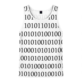 Мужская майка 3D с принтом 101 в Рязани, 100% полиэстер | круглая горловина, приталенный силуэт, длина до линии бедра. Пройма и горловина окантованы тонкой бейкой | Тематика изображения на принте: 101 | binary code | machine language | programming | двоичный код | программирования