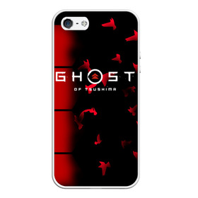 Чехол для iPhone 5/5S матовый с принтом Ghost of Tsushim в Рязани, Силикон | Область печати: задняя сторона чехла, без боковых панелей | ghost of tsushim | бой | монголы | открытый мир | экшен