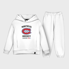 Детский костюм хлопок Oversize с принтом MONTREAL CANADIENS в Рязани,  |  | canadiens | hockey | montreal | nhl | sport | usa | канада | клюшки | монреаль | нхл | спорт | хоккей | шайбу