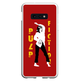 Чехол для Samsung S10E с принтом Pulp Fiction в Рязани, Силикон | Область печати: задняя сторона чехла, без боковых панелей | актеры | бандиты | боевик | бульварное | винсент | герои | девяностые | джулс | знаменитости | кинофильм | комедия | криминал | криминальное | лихие | логотип | миа | персонажи | преступники | ретро