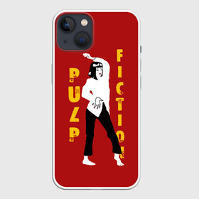 Чехол для iPhone 13 с принтом Pulp Fiction в Рязани,  |  | актеры | бандиты | боевик | бульварное | винсент | герои | девяностые | джулс | знаменитости | кинофильм | комедия | криминал | криминальное | лихие | логотип | миа | персонажи | преступники | ретро