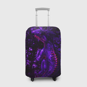 Чехол для чемодана 3D с принтом Энергия Лавы в Рязани, 86% полиэфир, 14% спандекс | двустороннее нанесение принта, прорези для ручек и колес | drag | dragon | арт | динамическое | динозавр | дракон | красивое | фантастика