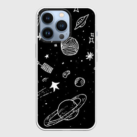 Чехол для iPhone 13 Pro с принтом Cosmos в Рязани,  |  | comet | cosmos | moon | planet | satellite | saturn | space | star | weightlessness | звезда | комета | космос | луна | невесомость | планета | сатурн | спутник