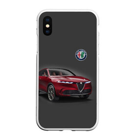 Чехол для iPhone XS Max матовый с принтом Alfa Romeo в Рязани, Силикон | Область печати: задняя сторона чехла, без боковых панелей | Тематика изображения на принте: alfa romeo | car | italy | prestige | автомобиль | альфа ромео | италия | престиж