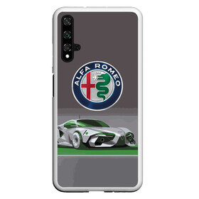 Чехол для Honor 20 с принтом Alfa Romeo motorsport в Рязани, Силикон | Область печати: задняя сторона чехла, без боковых панелей | Тематика изображения на принте: alfa romeo | car | italy | motorsport | prestige | автоспорт | альфа ромео | италия | престиж