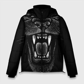 Мужская зимняя куртка 3D с принтом Черная пантера в Рязани, верх — 100% полиэстер; подкладка — 100% полиэстер; утеплитель — 100% полиэстер | длина ниже бедра, свободный силуэт Оверсайз. Есть воротник-стойка, отстегивающийся капюшон и ветрозащитная планка. 

Боковые карманы с листочкой на кнопках и внутренний карман на молнии. | big | black | cat | danger | jungle | king | leopard | panter | panther | picture | большая | большой | джунглей | джунгли | зубы | король | кот | кошка | леопард | мелками | опасная | опасный | охотник | пантера | пасть | рисунок | хищник | 