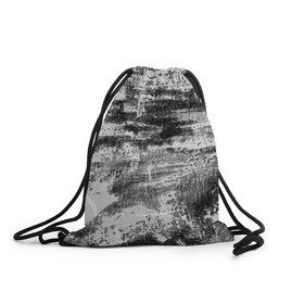Рюкзак-мешок 3D с принтом Black only в Рязани, 100% полиэстер | плотность ткани — 200 г/м2, размер — 35 х 45 см; лямки — толстые шнурки, застежка на шнуровке, без карманов и подкладки | белый | паттерн | серый | стена | текстура | уголь | черный | штрихи | штукатурка