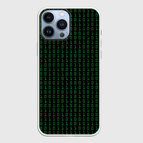 Чехол для iPhone 13 Pro Max с принтом Бинарный код в Рязани,  |  | 1 и 0 | binary | computer | green | matrix | programming | stream | streaming | system | бинарный | буквы | двоичная | двоичный | единицы | зеленые | код | кода | компьютерный | матрица | нули | поток | программирование | символы