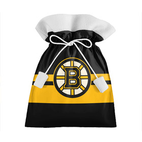 Подарочный 3D мешок с принтом BOSTON BRUINS NHL в Рязани, 100% полиэстер | Размер: 29*39 см | Тематика изображения на принте: black | boston | bruins | hockey | ice | logo | nhl | sport | usa | бостон | брюинз | логотип | нхл | спорт | хоккей