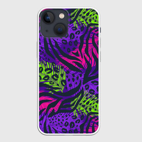 Чехол для iPhone 13 mini с принтом Африканский дух в Рязани,  |  | africa | african | animal | animals | colorful | feather | feathers | leopard | lion | palms | pantera | spirit | tiger | zebra | африка | африканская | дух | духи | животные | зебра | краска | лев | леопард | пальмы | пантера | перья | пятн