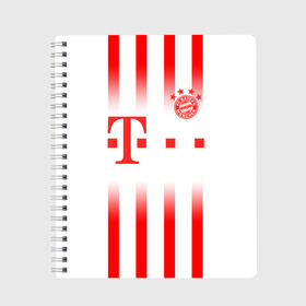 Тетрадь с принтом FC Bayern Munchen 2020 в Рязани, 100% бумага | 48 листов, плотность листов — 60 г/м2, плотность картонной обложки — 250 г/м2. Листы скреплены сбоку удобной пружинной спиралью. Уголки страниц и обложки скругленные. Цвет линий — светло-серый
 | Тематика изображения на принте: bayern | bayern amateure | bayern munchen | champions league | fc bayern munchen | germany | munchen | бавария | германия | левандовски | лига чемпионов | мюнхен | рибери | роббен