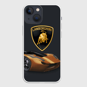 Чехол для iPhone 13 mini с принтом Lamborghini в Рязани,  |  | bolide | car | italy | lamborghini | motorsport | power.prestige | автомобиль | автоспорт | болид | италия | ламборгини | мощь | престиж