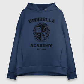 Женское худи Oversize хлопок с принтом The Umbrella Academy в Рязани, френч-терри — 70% хлопок, 30% полиэстер. Мягкий теплый начес внутри —100% хлопок | боковые карманы, эластичные манжеты и нижняя кромка, капюшон на магнитной кнопке | the umbrella academy | umbrella | академия амбрелла | амбрелла | герб | зонтик